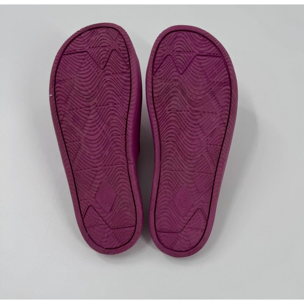 Chaco Kids Chillos Outskirt Fuchsia Slide Sandals K5 Durable Rubber Sole Casual - Picture 9 of 10